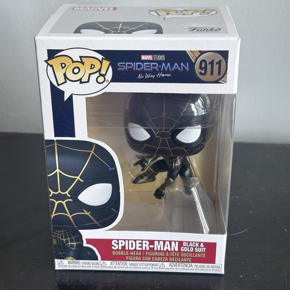 Funko Pop Marvel #911 SPIDER MAN Black and Gold Suit from‎ SpiderMan